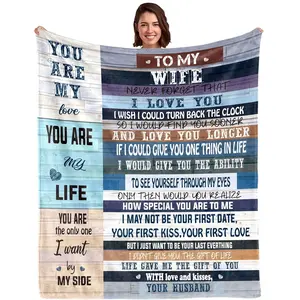 [SummerVibes] Birthday Gifts for Wife from Husband-Wife Birthday Gift Ideas Husband to My Wife Blanket Wedding for Her