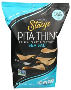 Stacy's Pita Thins Sea Salt 6.75oz - Crispy Flaky & Flavorful Snack Non-GMO Verified & No MSG