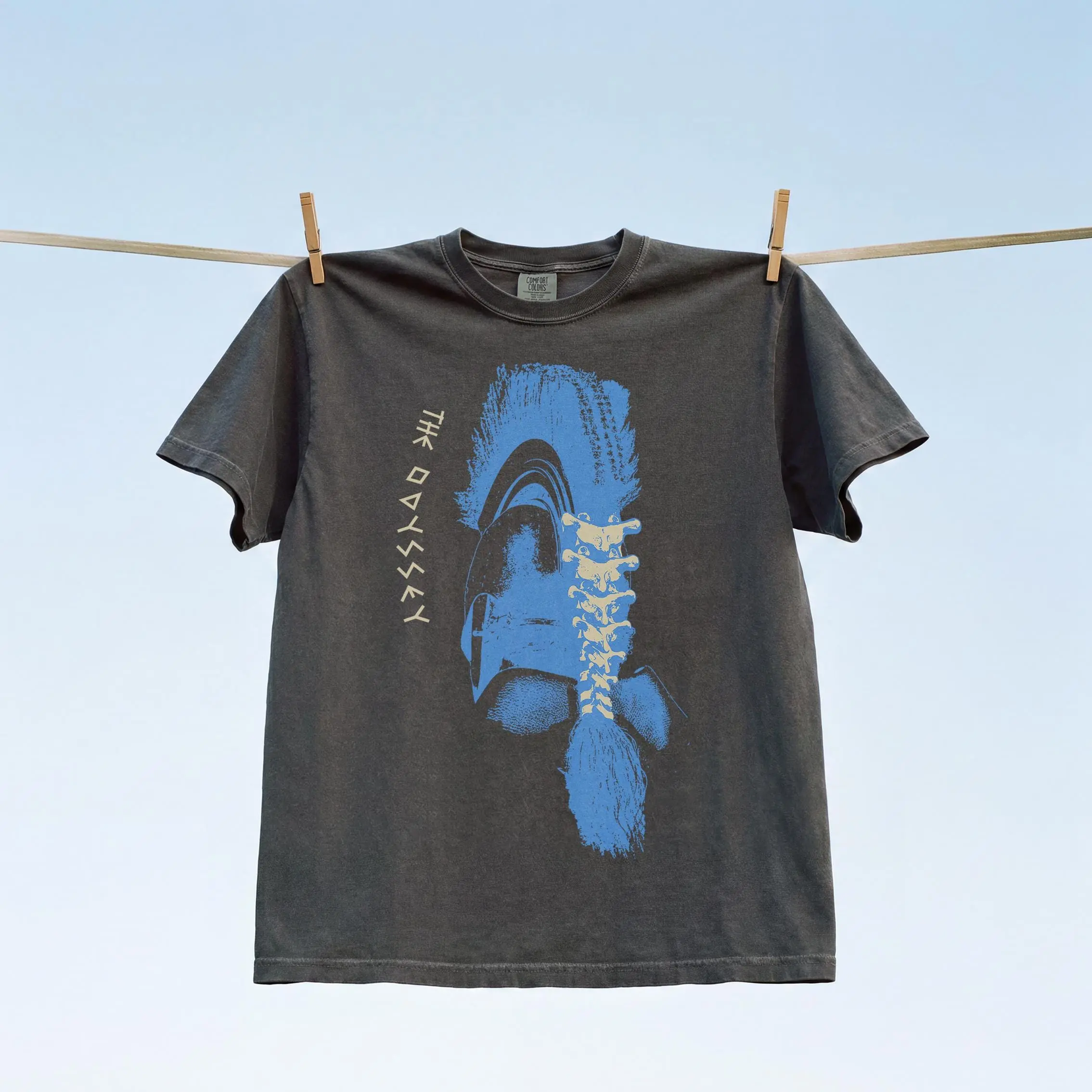 The Odyssey T-Shirt, Greek Poster Text Logo Homer Graphic Comfort Colors Shirt