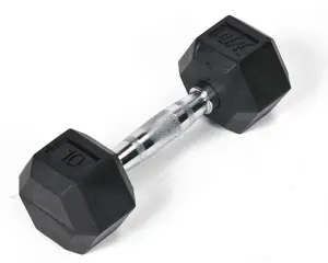 J Fit  Rubber Dumbbell 10lb Single