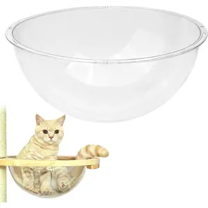 11.8" Acrylic Dome Clear Plastic Pet Cat Bubble Window Capsule Space Cover, Transparent Furniture Replacement for Nest Bed Hammock Cat Tree Shelves Window Perch Accessories, Cat Tree Not Included