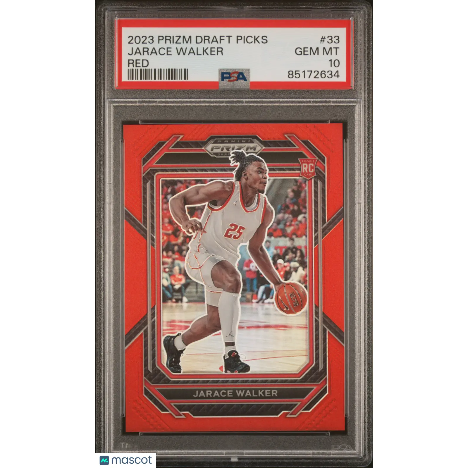 Jarace Walker PSA 2023 Panini Prizm Draft Picks #33 Red 10 /299