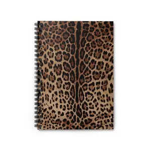 Leopard Print Spiral Notebook - Ruled Line