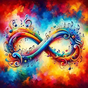 5D DIY Full Drill Round Diamond Painting - Diamond Art Kit Colorful Infinite Notes Mosaic, Canvas - DIY Decorative Painting, Home Wall Decor, Perfect for Halloween and Christmas, Independence Day, Birthdays, and Anniversary Gifts.