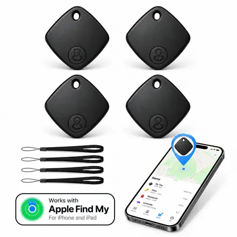 4-Pack FancyDove Tracker Air Tag for Apple Find My (iOS only), Anti-Lost Device for Bags, Keys and Pets, Travel or Outdoor Use