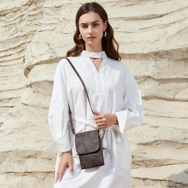 [Valentine's Day Gift] BOSTANTEN Cell Phone Purse Small Crossbody Bags for Women Leather Handbags Phone Wallet with Card Slots Adjustable Strap