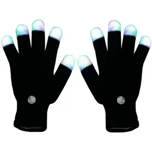 LED Light-Up Finger Gloves - Flashing Glow Rave Gloves |   Perfect for Parties, Concerts & Nighttime Fun