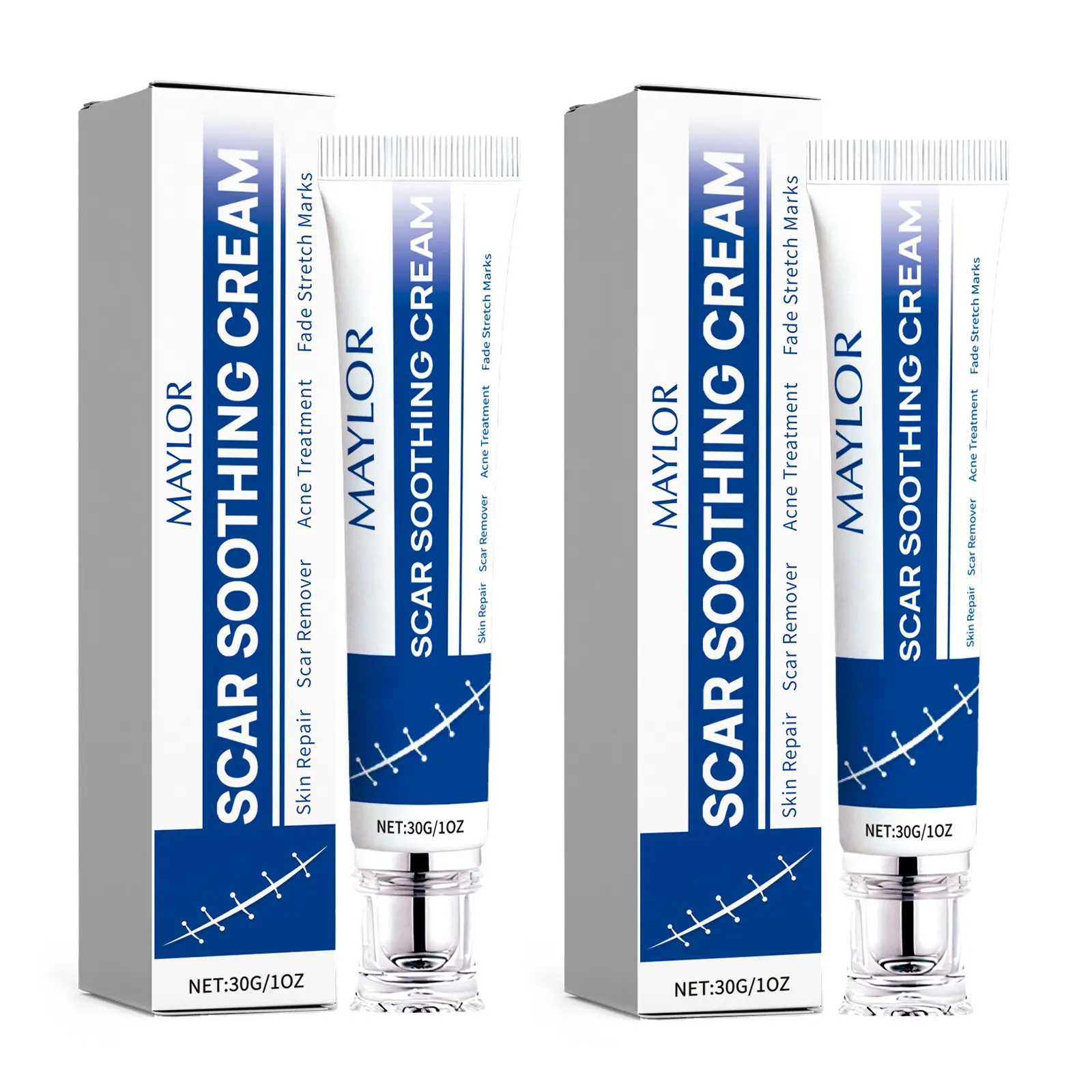 MAYLOR Scar soothing cream, Scar Removal Gel for Face, Body, All-Natural Ingredients Gentle Formula for Sensitive Skin Lightweight Breathable Universal Compatibility