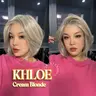 JBEXTENSION 12 Inches Bob Cut Pre-Cut Snowflake Lace Frontlace Glueless Fashion Women Wig KHLOE【PERMATEASE】【BENDY EAR TABS】