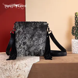 Trinity Ranch Hair-On Cowhide Fringe Concealed Carry Crossbody Bag designer  bags work  bags Trendy Crossbody Commuter Bag going  out  bag fashionable shoulder bag Women's Casual Crossbody Tote Bags  women Boho Aztec Crossbody Bag purses  handbags