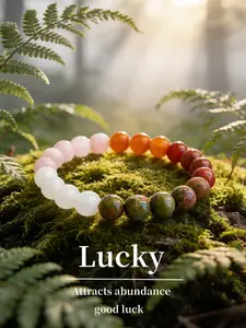 Natural Fertility Bracelet, Crystal Jade Agate Gemstone, Promotes Health, Versatile Wear, Spiritual Jewelry