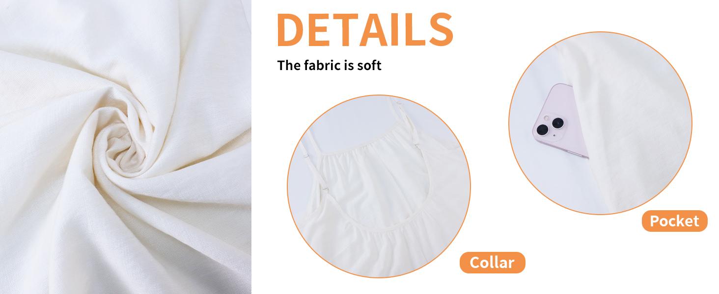 Mundoven Women's house Loose flowy Sleeveless Jumpsuits Adjustable Spaghetti Strap Stretchy Long Pant Romper Jumpsuit with Pockets