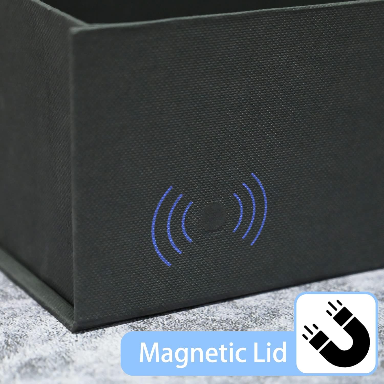 Large Gift Box 13.5" x 10" x 4" with Magnetic Lid, Black Gift Box with Ribbon, Greeting Card & Shredded Filler for Birthday, Christmas, Wedding, Anniversary & Gift Packaging