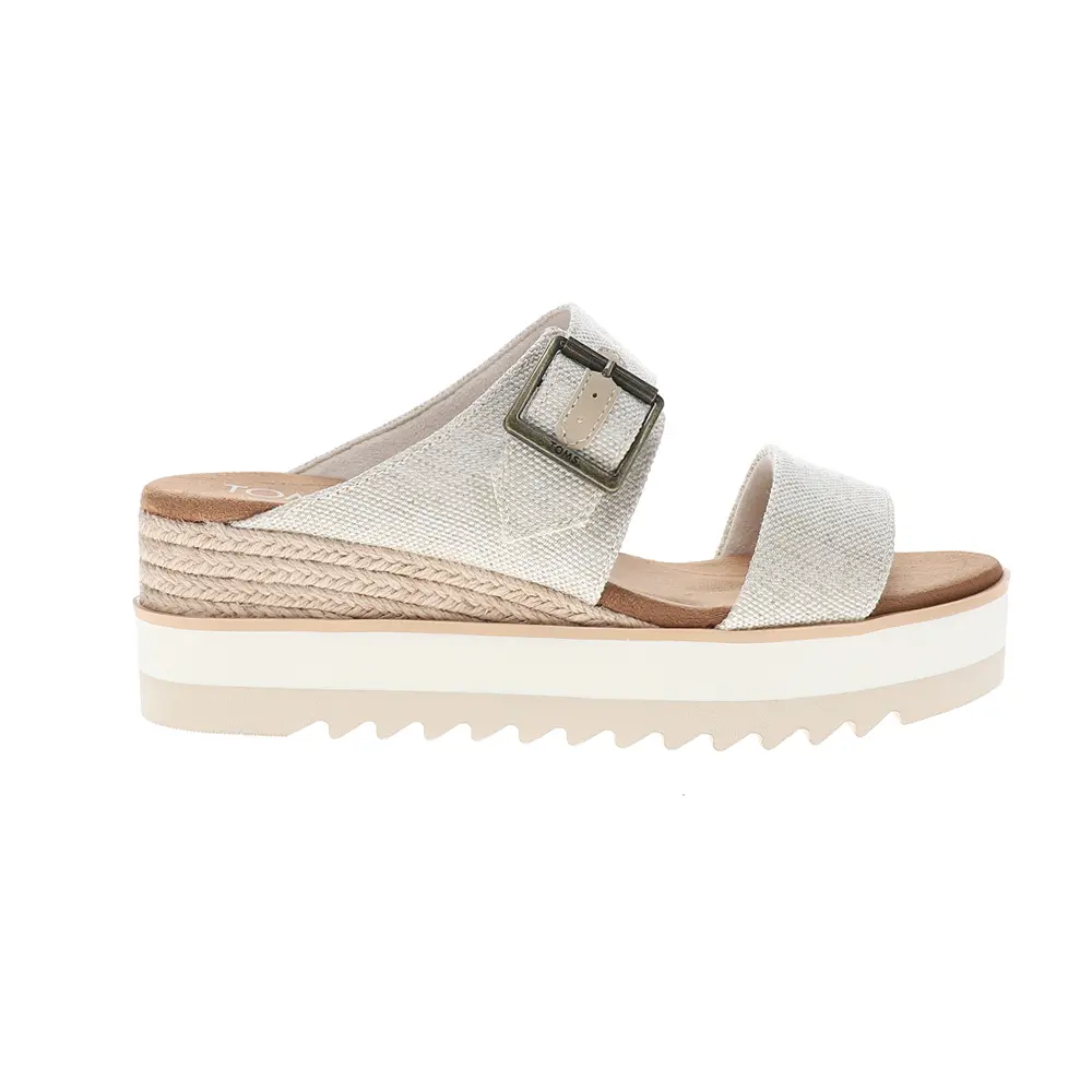 TOMS Womens Diana Buckle Platform Casual Sandals Casual Mid Heel 2-3" - Beige TOMS Womens Diana Buckle Platform Casual Sandals Casual Mid Heel 2-3" - Beige