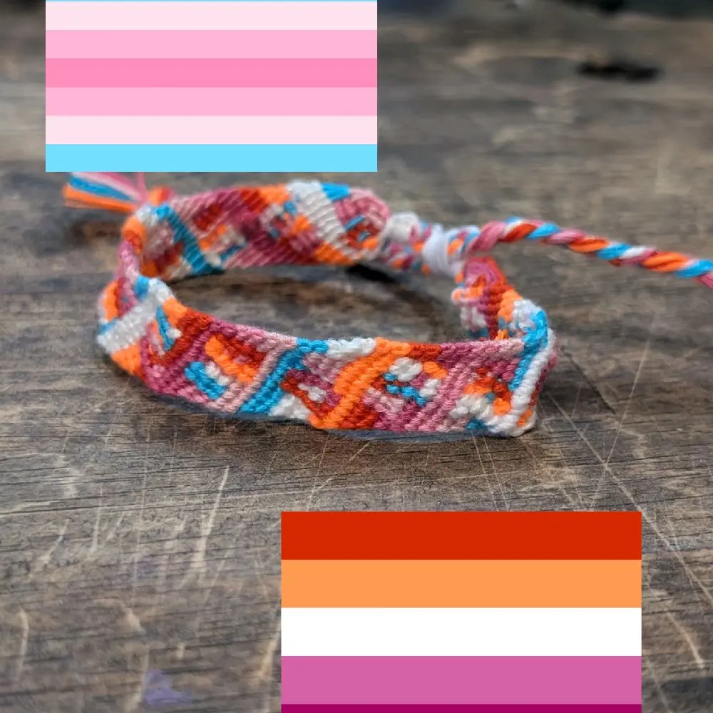 Handmade Identity Bracelet - Cotton Cord Pride Bracelet