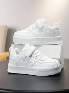 Thick Sole Sport Shoes, Magic Tape Design, Easy to Wear and Remove, Casual Trainer Footwear, Casual Sneakers for Boys and Girls, Thick Soled Trainers