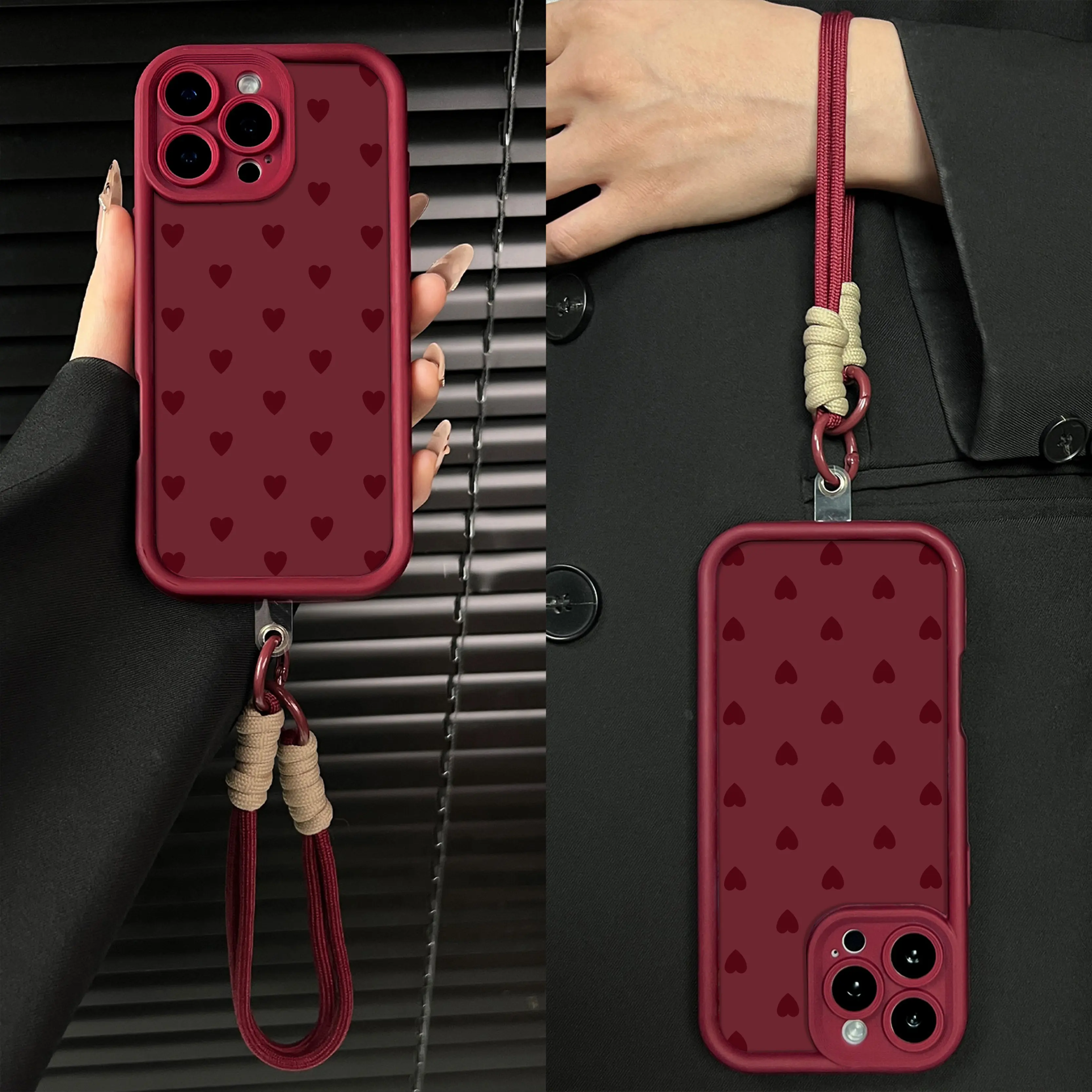 Burgundy+lanyard