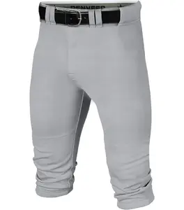 Penveer Knicker-Style Male Youth Baseball Pants, Durable Snap Zip, Elastic Bottom (Gray) | Sports Clothing Sports Bottoms