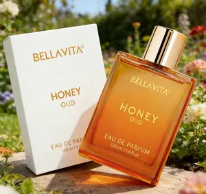 Bella Vita Luxury Honey Oud Eau de Parfum 100ml | Patchouli Vanilla Bergamot | Long-Lasting Unisex Fragrance | Vegan Essential Oils | Perfect Valentine’s Gift
