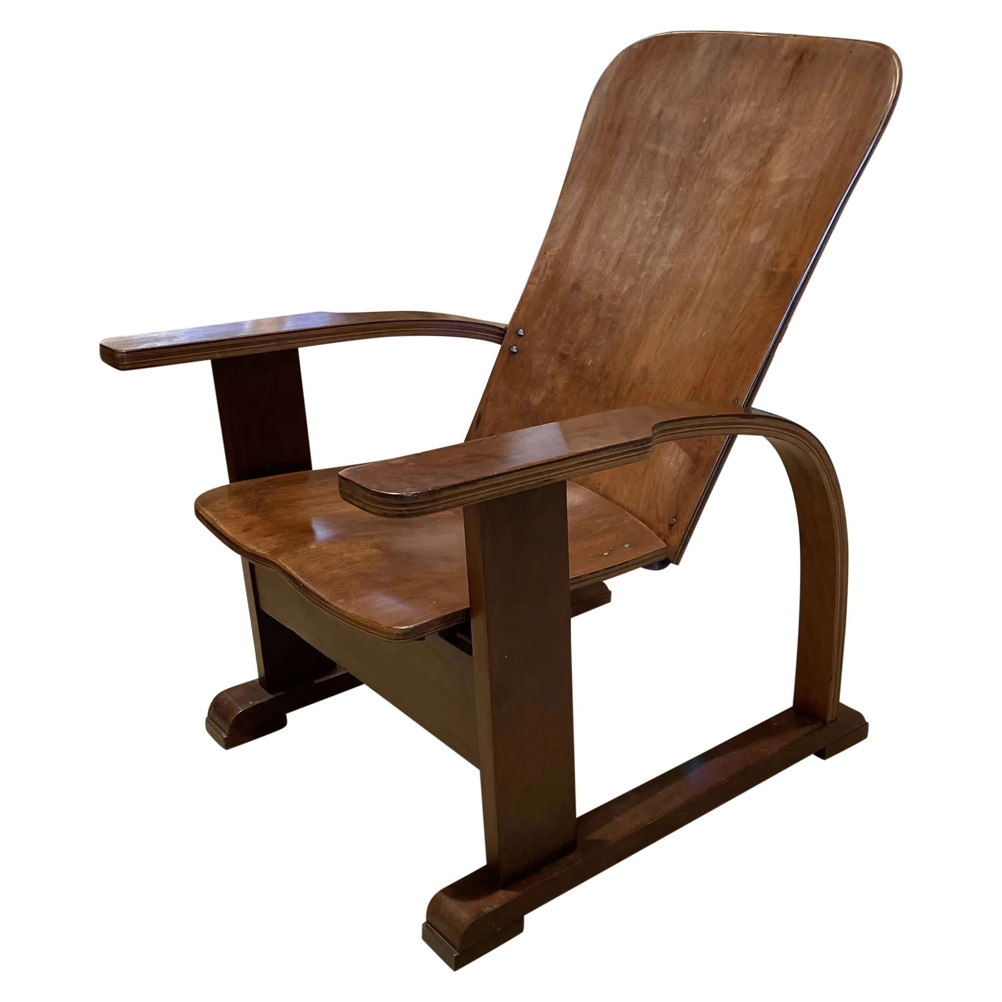 Rare Antique Sculptural Reclining Chair