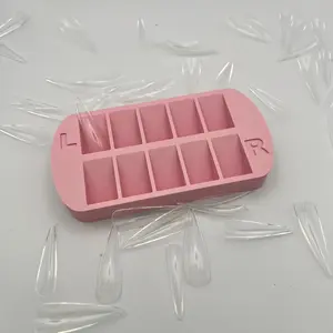 TipSystem Nail Tip Sorting Tray L/R Dual Organizer with Dividers for Easy Storage and Organization