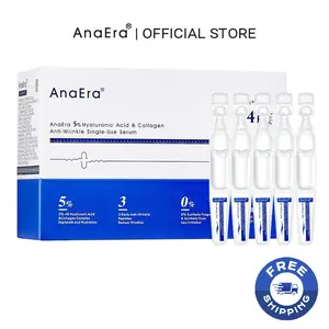 AnaEra Ultra-Moisturizing Serum | 5% 4D yaluronic Acid & Collagen Complex Smoothing Serum | Soothing, HydraHting | Triple Peptides | Plump and Glow | Smooth Skin, Fade Dry Wrinkles | Oily, Dry Skin | 2 PCS 1.2mlx60 (72ml)