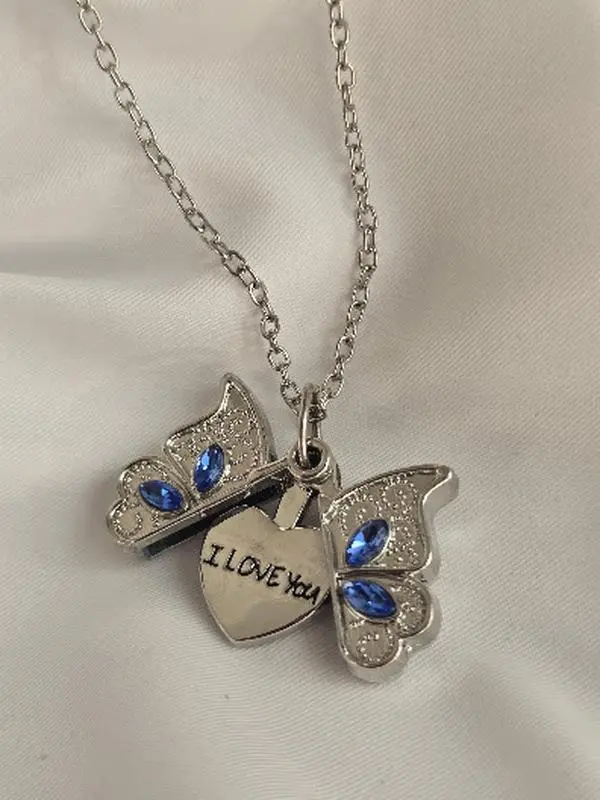 Butterfly "I Love You" Pendant Necklace