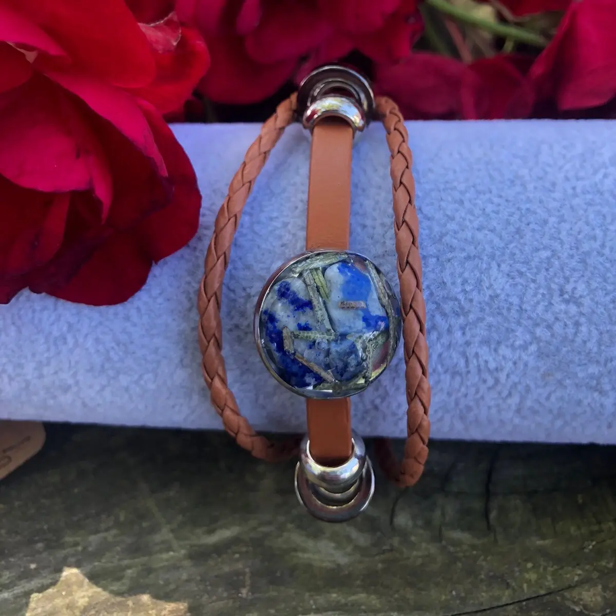 Rosemary and Lapis Bracelet for Protection - Fashion Accessory