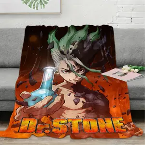 Dr. STONE creativity  flannel blanket, exclusive gift for home, office, camping travel, personalized pattern design, modern style, soft texture