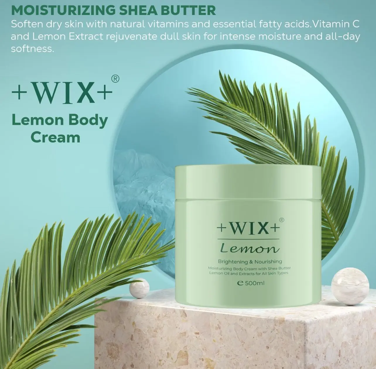 +wix+ brightening & Nourishing lemon body cream
