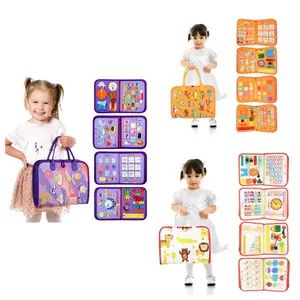 Montessori, Educational Toy for Kids, Toddler Busy Board, Fine Motor Skills & Sensory Play, Portable Travel Activity, Ideal Gift for Children