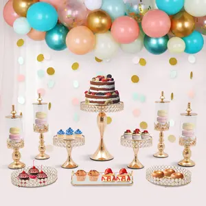 Elegant Cake Stand, Set of 10 Pieces Cake Stands - Ideal for Display and Decoration Ornaments