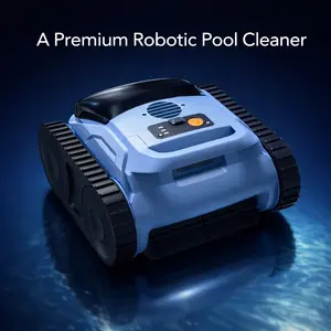 Smart Pool Vacuum, 180 Mins Auto-Cleaning, Self Parking, Wall Climbing for Above Ground Pools up to 2000 Sq.ft