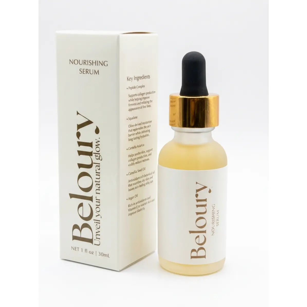 Beloury Nourishing Serum 30ml - Formulated with Key Ingredients for Radiant Skin
