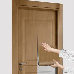 Self-Adhesive Wood Grain Door Sticker, Removable Wall Decal for Bedroom & TV Background, 38.5 Cm X 200cm, Set of 2 Pieces