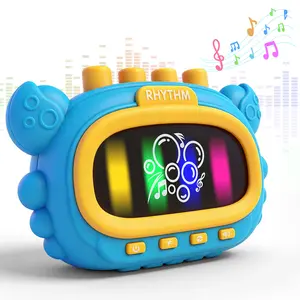 Crab Rhythm Handheld Game Console, Portable Musical Beat Game Machine for Kids & Adults, Travel-Friendly Fidget Toy with Multiple Rhythm Modes, Stress Relief Electronic Game Device