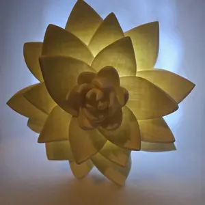 White Lotus Wall Lamp - Elegant Floral Design, Lightweight and Portable, Ideal for Home Decor