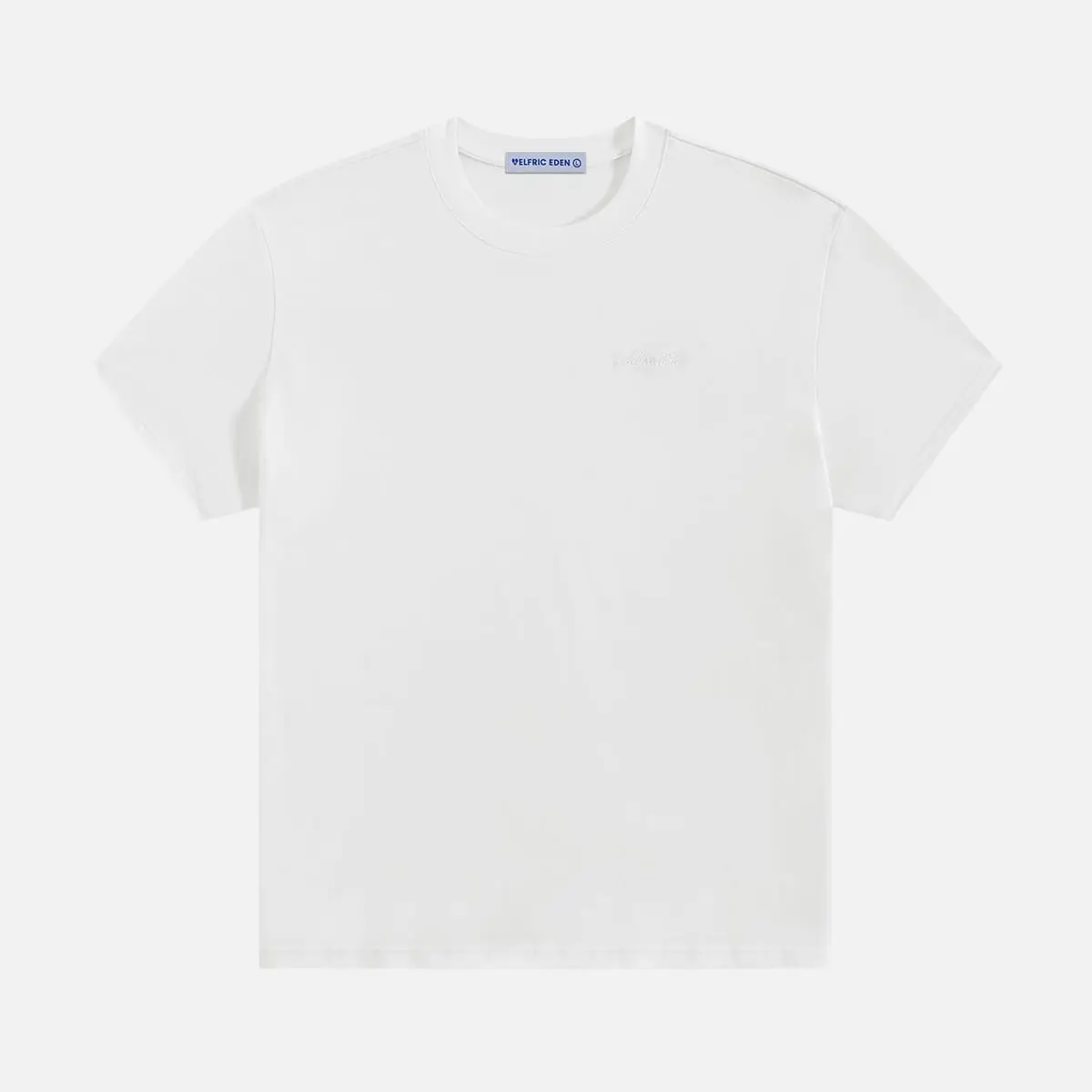 Aelfric Eden Logo Embroidered Tee Minimalist Solid Design Tone-on-Tone Embroidery Loose Heavyweight Cotton Unisex Basic T-Shirt,clothes for back to school,first day of school outfits