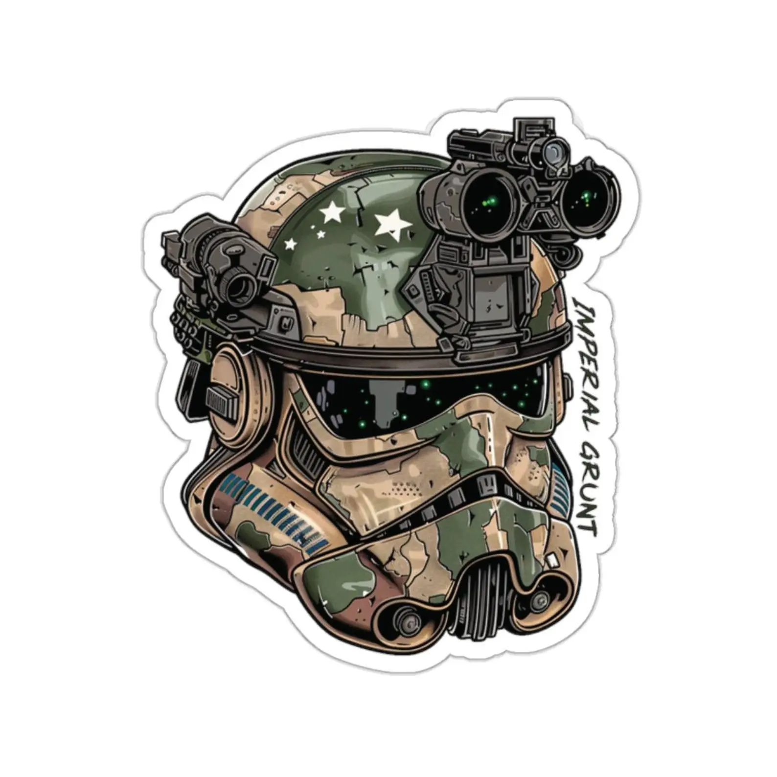 SF ODA Clone Trooper Tac Helmet Sticker, Hard Hat Sticker, Bue Collar Sticker, Construction Sticker, Hard hat stickers, lunchbox sticker, Journeyman sticker, 409 carpenters, working class, carpenters stickers, union stickers
