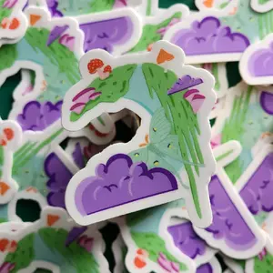 Mushroomy Mossy Moon Sticker