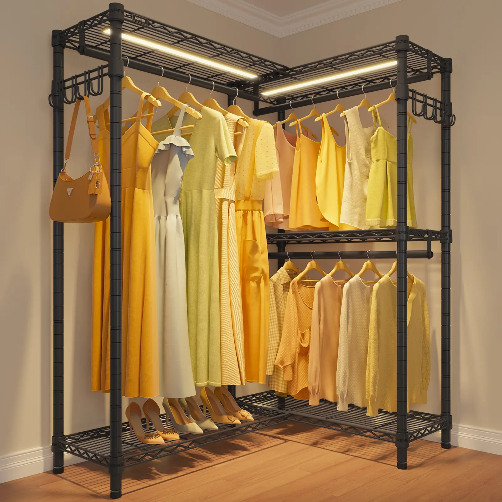 VIPEK L4 Corner Closet Storage Organizer – L Shaped Corner Rack