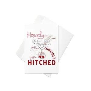 Bachelorette Cowgirl Themed Invitations Paperboard Vibrant Colors Small Medium Large wedding party Printing Complimentary Envelope