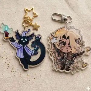 Deadlock Acrylic Keychain Charms, Ivy Vindicta Mina Celeste Victor Silver, Trending Keychain.