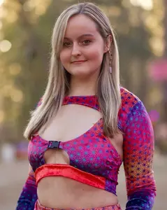 Electric Sunset - Crushed Velvet Clasp Bralette