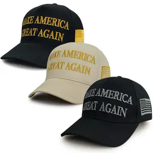 Make America Great Again Baseball Cap - Available in Black Beige & Gray Colors with Patriotic Design