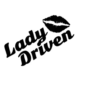 Lady Driven Car Decal - Personalized Car Sticker