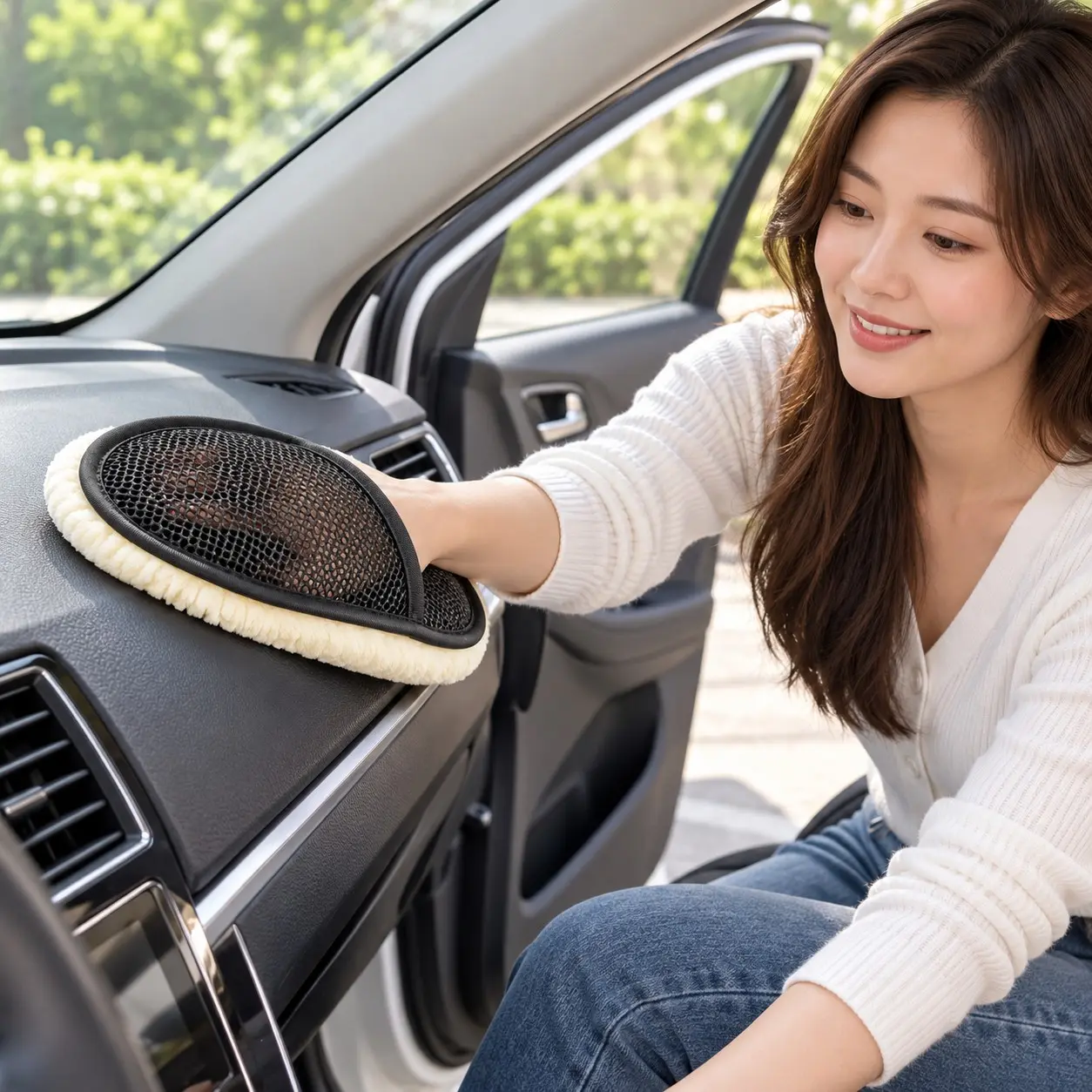 Soft Microfiber Car Cleaning Gloves, with Gentle Details And Dust Removal, for Vehicle Maintenance