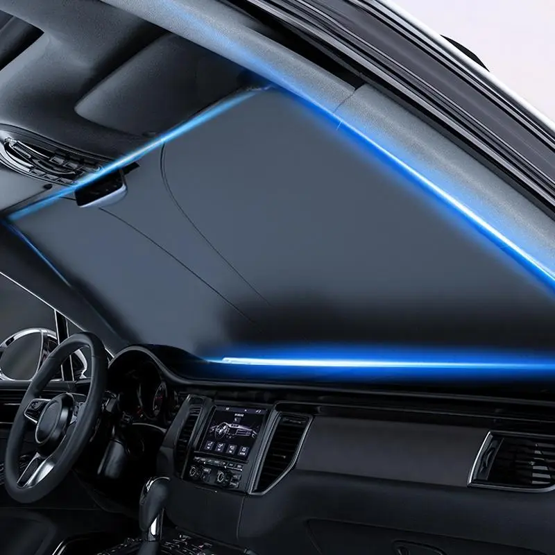 Portable Car Windshield Sun Visor, Thermal Insulation Front Windshield Sunshade, Car Exterior Accessories for Car, Suv, Truck