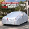2026 Upgraded Car Cover, 4-Upgrade All-Around Fastening, Waterproof All-Weather Multilayer Fabric, Custom-Fit for Sedan/SUV, Durable, Scratch-Proof, Easy Installation, Elastic Hem, Premium Alloy Zipper Car Exterior Accessory