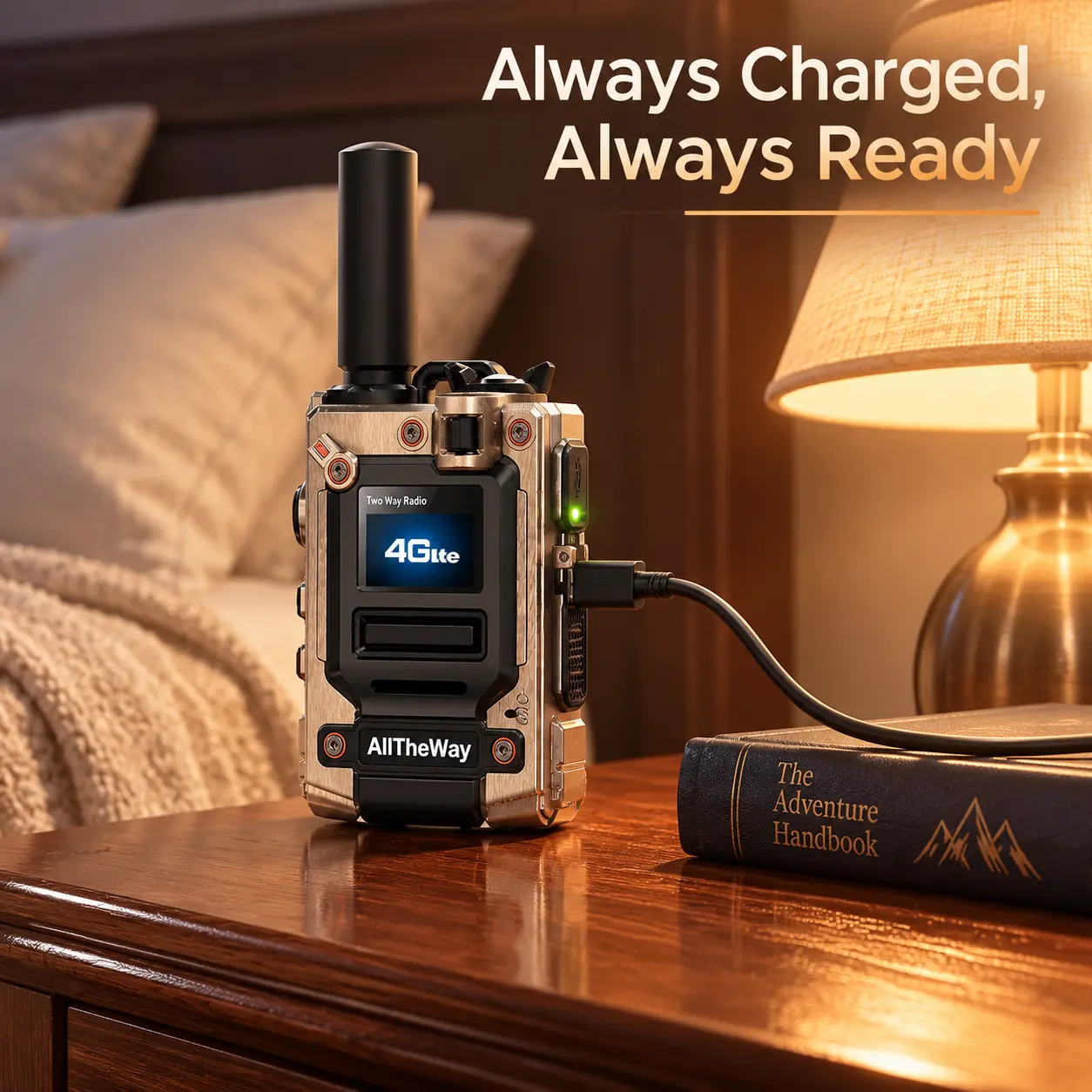 Rugged Compact Pack Dual Band Portable Ham Transceiver - 4G Cellular Net Long Range Walkie Talkie with USB-C Port, Clip, Group Calls, Antenna, Remote, Built-In Cells for Hiking, Camping [Outdoor Gear]